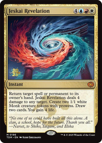Jeskai Revelation [Tarkir: Dragonstorm Prerelease Cards] 