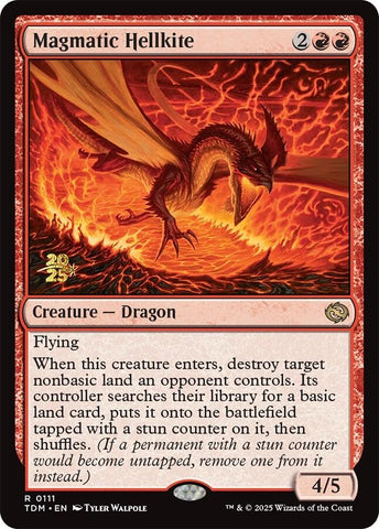 Magmatic Hellkite [Tarkir: Dragonstorm Prerelease Cards] 