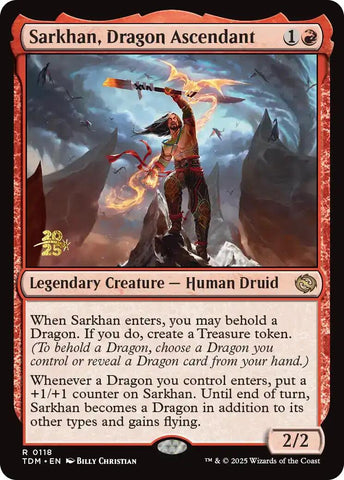 Sarkhan, Dragon Ascendant [Tarkir: Dragonstorm Prerelease Cards] 