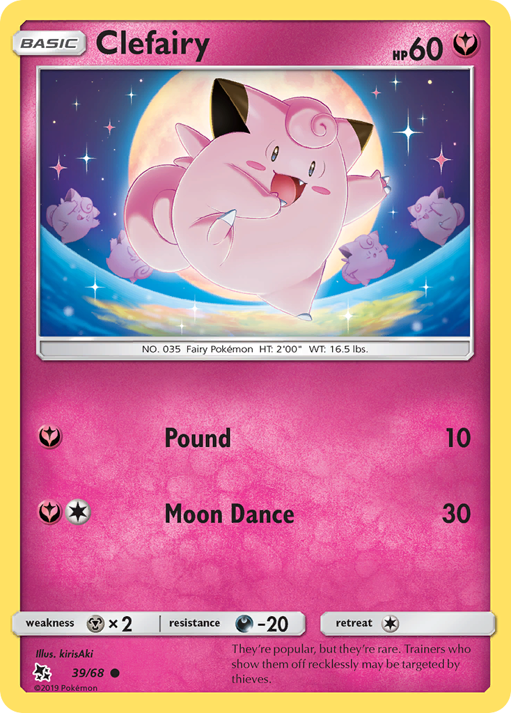 Clefairy (39/68) [Sun &amp; Moon: Hidden Fates] 