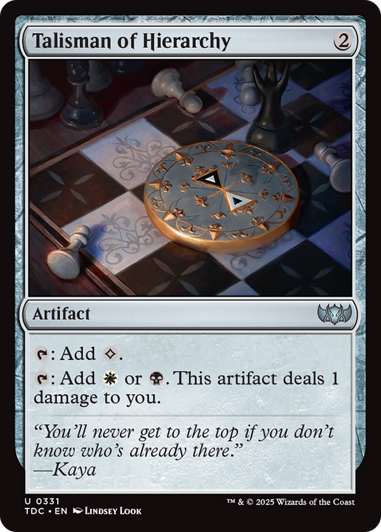 Talisman of Hierarchy [Tarkir: Dragonstorm Commander] 