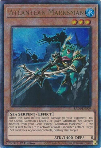 Atlantean Marksman [RA04-EN009] Ultimate Rare 
