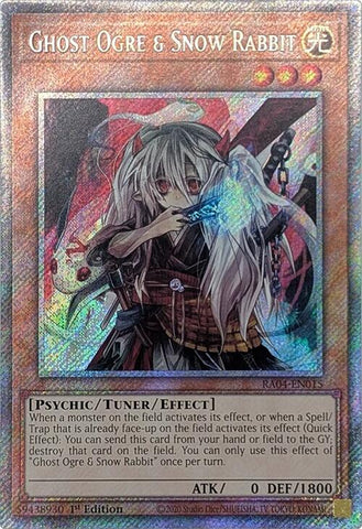 Ghost Ogre &amp; Snow Rabbit [RA04-EN015] Platinum Secret Rare 