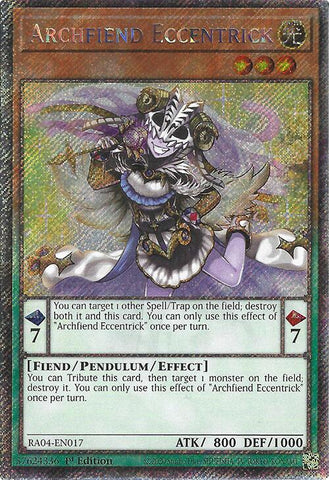 Archfiend Eccentrick [RA04-EN017] Platinum Secret Rare 
