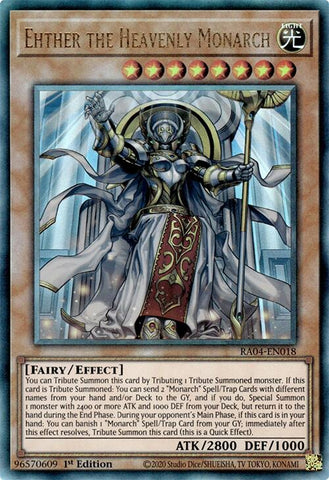 Ehther the Heavenly Monarch [RA04-EN018] Ultimate Rare 
