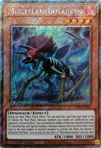 Miscellaneousaurus [RA04-EN022] Platinum Secret Rare 