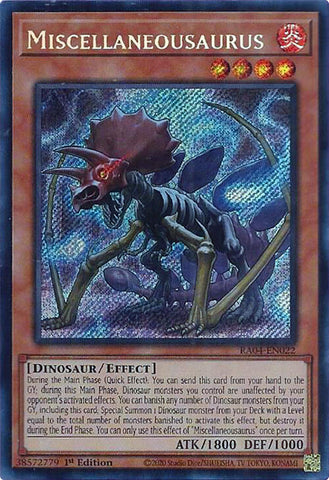 Miscellaneousaurus [RA04-EN022] Secret Rare 
