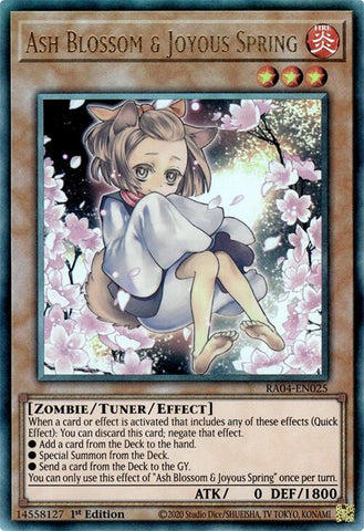 Ash Blossom &amp; Joyous Spring (Alternate Art) [RA04-EN025] Ultimate Rare 