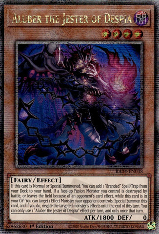 Aluber the Jester of Despia (New Art) [RA04-EN038] Quarter Century Secret Rare 