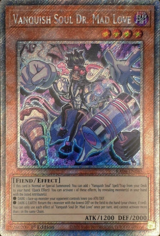 Vanquish Soul Dr. Mad Love [RA04-EN045] Platinum Secret Rare 