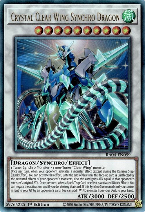 Crystal Clear Wing Synchro Dragon [RA04-EN059] Ultimate Rare