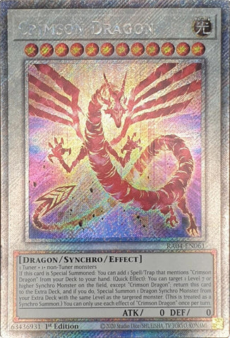 Crimson Dragon (card) [RA04-EN061] Platinum Secret Rare 