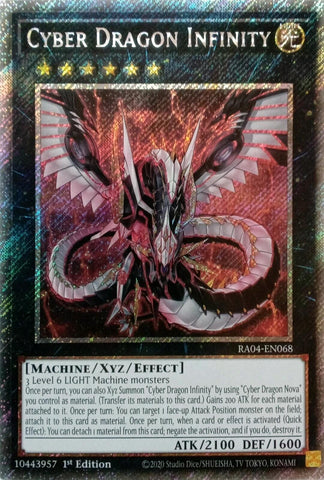 Cyber ​​Dragon Infinity [RA04-EN068] Platinum Secret Rare 