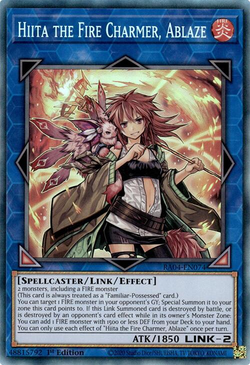 Hiita the Fire Charmer, Ablaze [RA04-EN074] Collector's Rare 