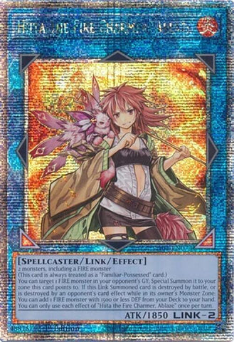 Hiita the Fire Charmer, Ablaze [RA04-EN074] Quarter Century Secret Rare 