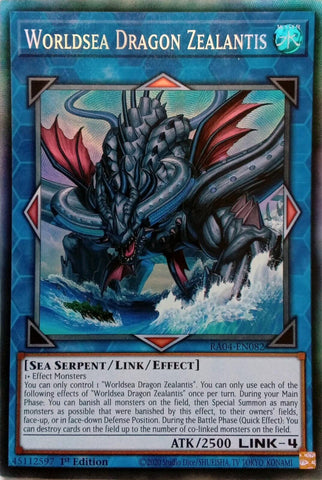 Worldsea Dragon Zealantis [RA04-EN082] Collector's Rare 