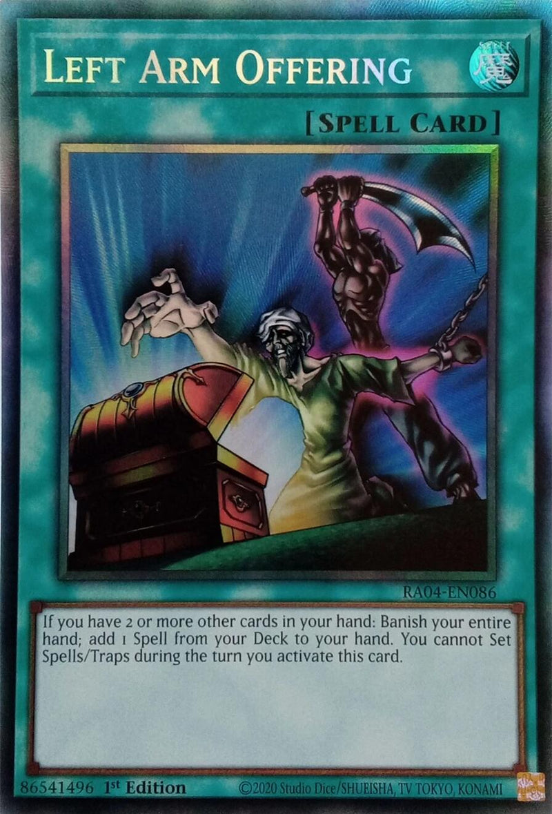Left Arm Offering [RA04-EN086] Collector's Rare