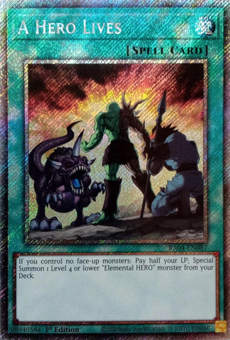 A Hero Lives [RA04-EN087] Platinum Secret Rare 