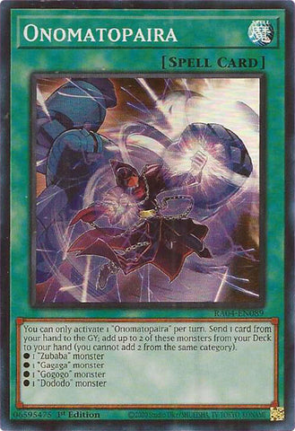 Onomatopaira [RA04-EN089] Super Rare 