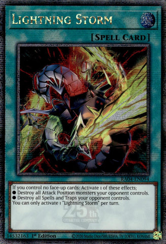 Lightning Storm (New Art) [RA04-EN094] Quarter Century Secret Rare 