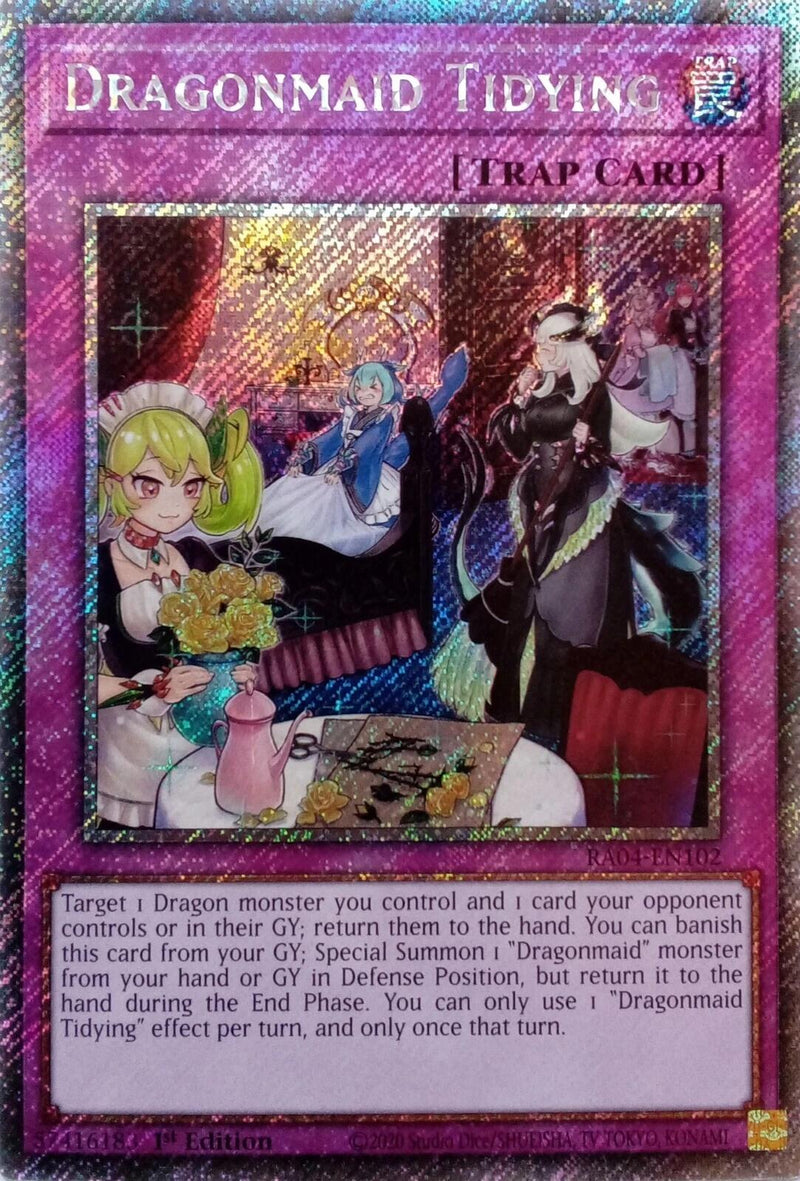 Dragonmaid Tidying [RA04-EN102] Platinum Secret Rare 