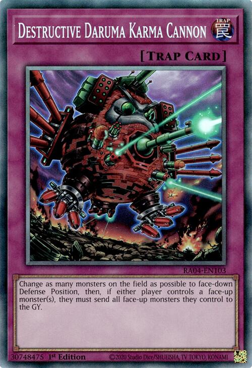 Destructive Daruma Karma Cannon [RA04-EN103] Collector's Rare