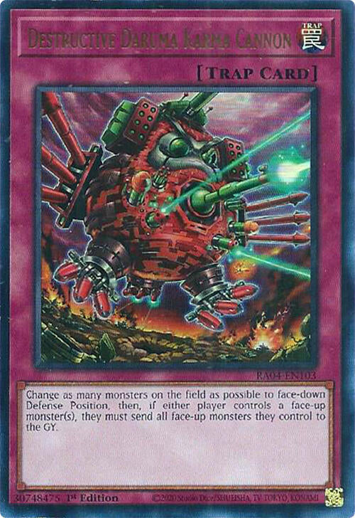 Destructive Daruma Karma Cannon [RA04-EN103] Ultra Rare 