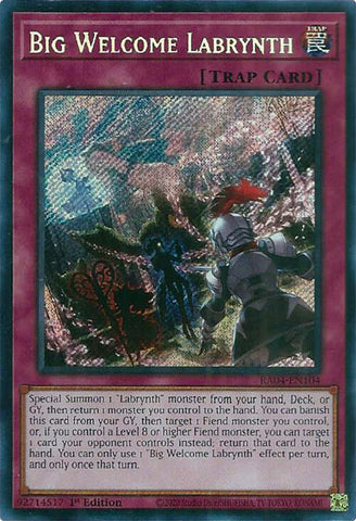 Big Welcome Labrynth [RA04-EN104] Secret Rare 