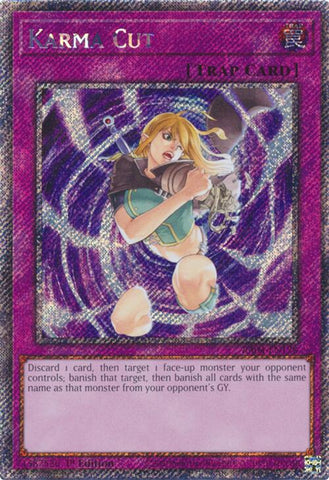 Karma Cut [RA04-EN128] Platinum Secret Rare 
