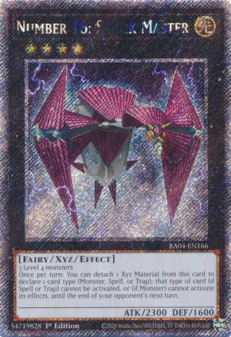 Number 16: Shock Master [RA04-EN166] Platinum Secret Rare 