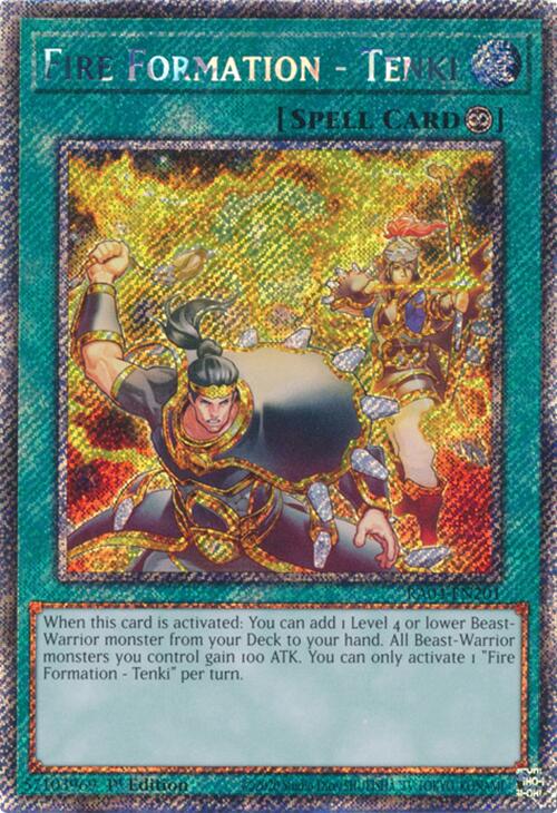 Fire Formation - Tenki [RA04-EN201] Platinum Secret Rare 