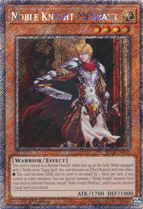 Noble Knight Medraut [RA04-EN205] Platinum Secret Rare 