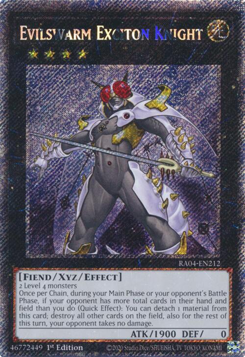 Evilswarm Exciton Knight [RA04-EN212] Platinum Secret Rare 