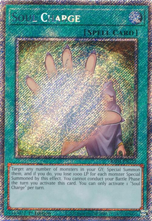 Soul Charge [RA04-EN222] Platinum Secret Rare 
