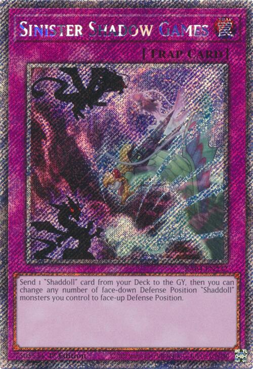 Sinister Shadow Games [RA04-EN232] Platinum Secret Rare 