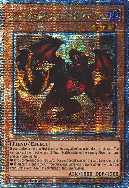 Graff, Malebranche of the Burning Abyss [RA04-EN235] Quarter Century Secret Rare 