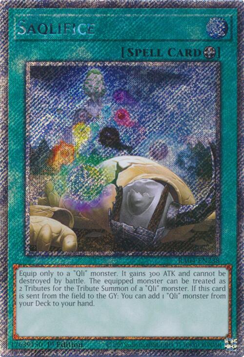 Saqlifice [RA04-EN238] Platinum Secret Rare 