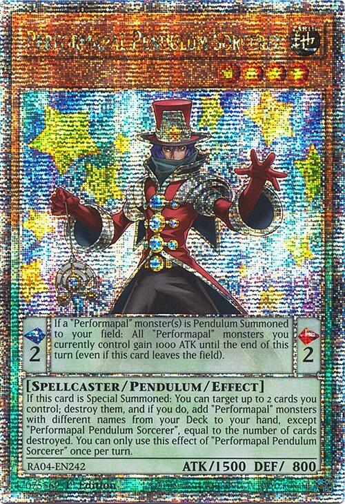 Performapal Pendulum Sorcerer [RA04-EN242] Quarter Century Secret Rare 
