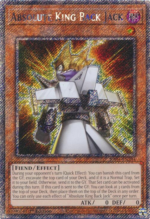 Absolute King Back Jack [RA04-EN244] Platinum Secret Rare 