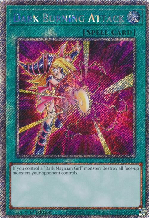 Dark Burning Attack [RA04-EN245] Platinum Secret Rare 