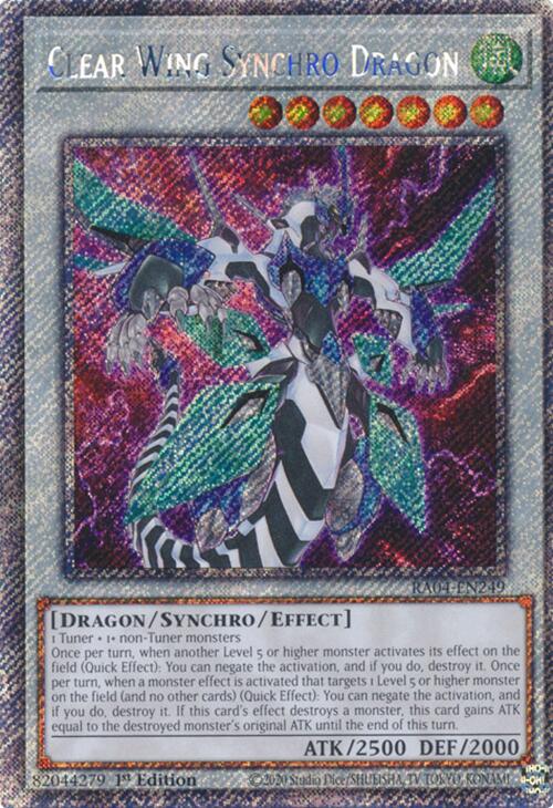 Clear Wing Synchro Dragon [RA04-EN249] Platinum Secret Rare 