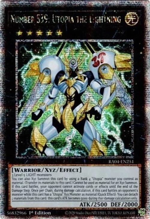 Number S39: Utopia the Lightning [RA04-EN251] Quarter Century Secret Rare 