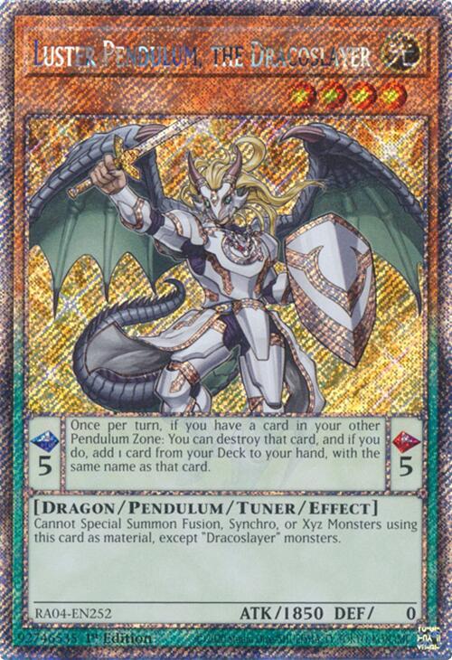 Luster Pendulum, the Dracoslayer [RA04-EN252] Platinum Secret Rare 