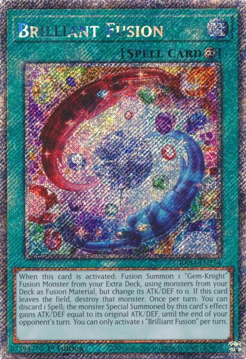 Brilliant Fusion [RA04-EN254] Platinum Secret Rare 