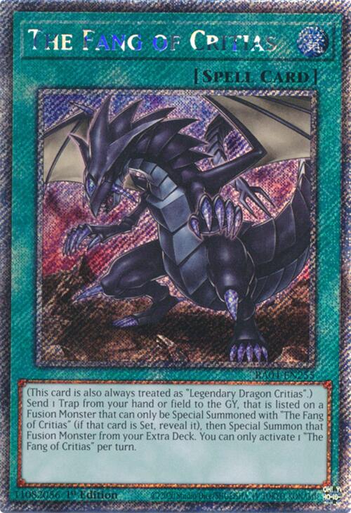 The Fang of Critias [RA04-EN255] Platinum Secret Rare 
