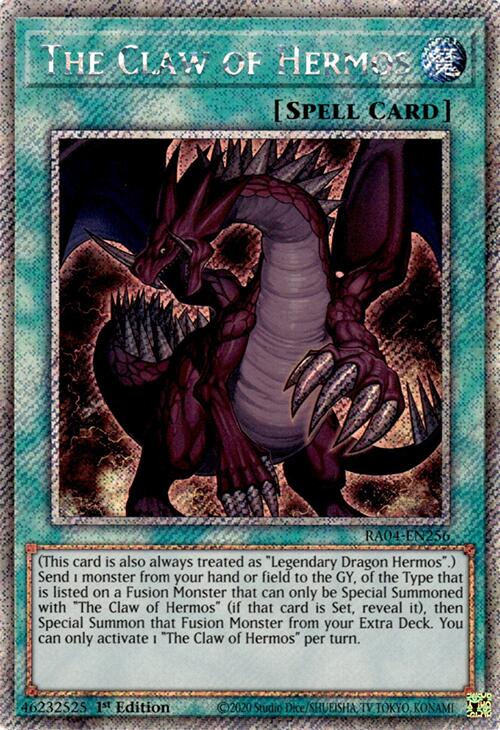 The Claw of Hermos [RA04-EN256] Platinum Secret Rare 