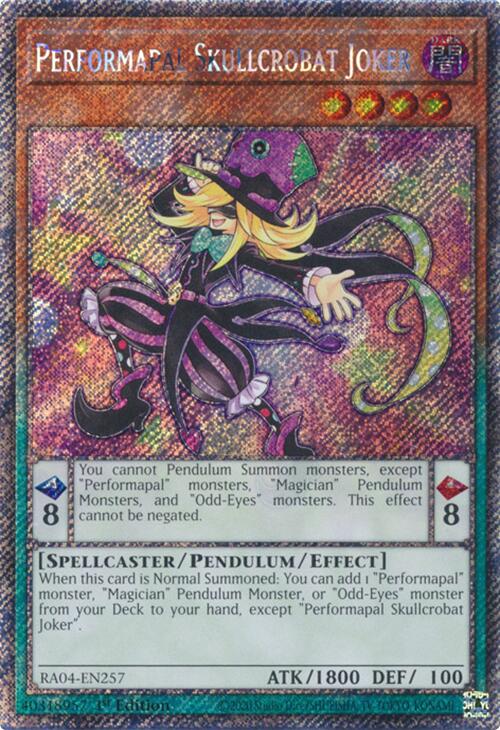 Performapal Skullcrobat Joker [RA04-EN257] Platinum Secret Rare 