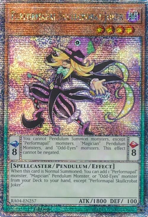 Performapal Skullcrobat Joker [RA04-EN257] Quarter Century Secret Rare 