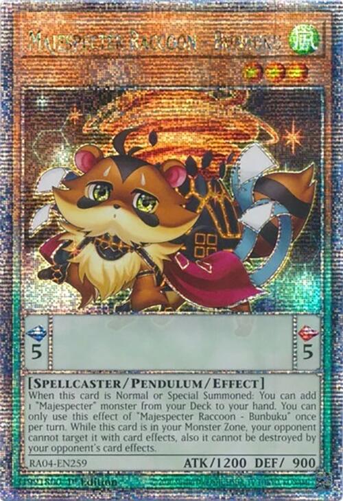 Majespecter Raccoon - Bunbuku [RA04-EN259] Quarter Century Secret Rare 