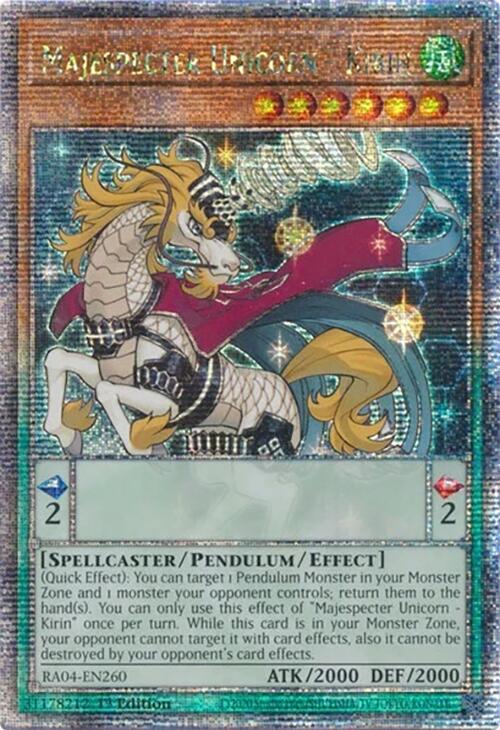 Majespecter Unicorn - Kirin [RA04-EN260] Quarter Century Secret Rare 